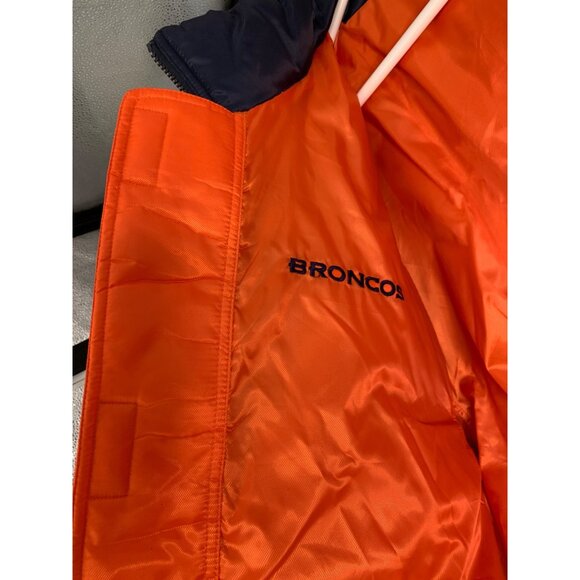 Denver Broncos Starter Reversible Jacket Navy/Orange Large NFL Down-Filled Winte - Picture 9 of 10